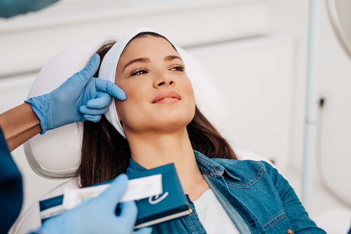 A woman getting Restylane in Englewood,FL
